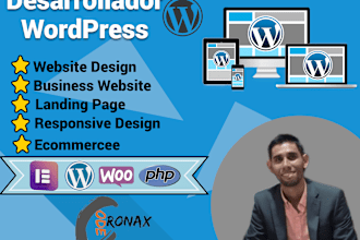 una pagina web desarrollada al gusto del cliente en wordpress