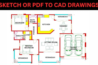 design or redraw 2d floorplan for real estate agents or convert pdf to cad dwg