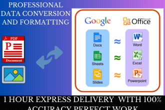 convert to google docs, sheets, slides, word, excel and PPT