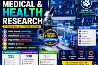 write medical and health research for you