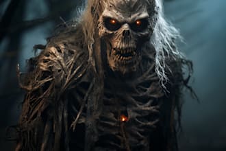create a scary and original fantasy horror character