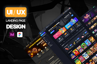 design creative unique modern landing page or website UI UX