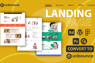 design attractive clickfunnels, figma, unbounce, gohighlevel landing page expert