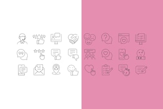 create unique and trendy icon design