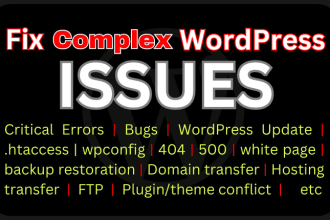 fix wordpress critical error, issues and fatal error