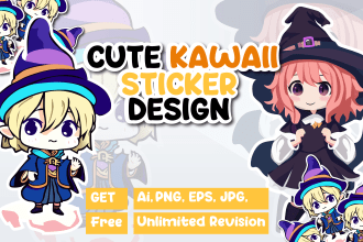 do amazing custom kawaii sticker for you