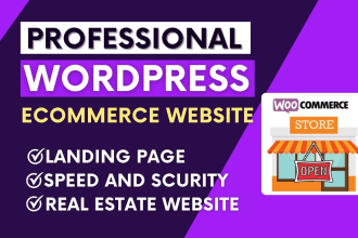 build wordpress ecommerce website and woocommerce online store design