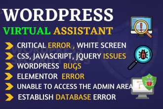fix wordpress issues bugs critical error elementor errors