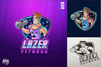 design logo about gym, fitness, club and all other sports