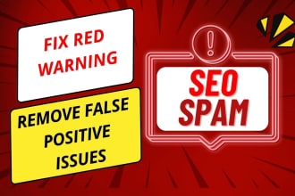 fix browser red warning, SEO spam and blacklist, false positive removal