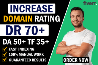 increase domain rating ahref dr da ur tf using high authority seo backlinks