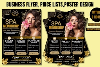 do hair, lash, nail, spa or all services price list flyer