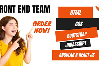develop website using HTML, CSS, bootstrap and react