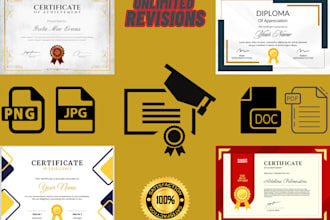design a diploma, award or any certificate template in 24h