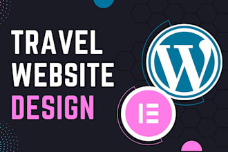 create modern travel agency  wordpress website with elementor pro