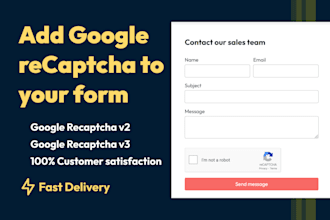 add or fix captcha, google recaptcha to your  website forms