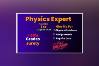 help you with physics assignments, numerical problems and labs