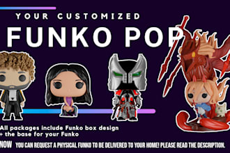 make your custom 3d funko pop and custom box ready to be printed