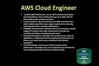 setup and manage AWS infrastructure, as your devops engineer