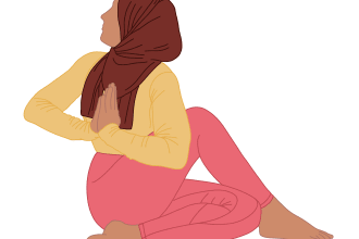 draw exercise and yoga illustrations