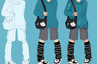 draw your anime characters using cell shading for you