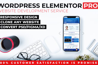 design responsive wordpress website or landing page using elementor free or pro