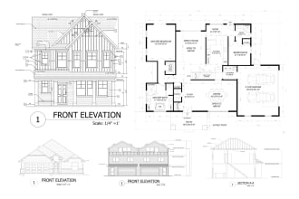 draw architectural floor plans, house design in autocad