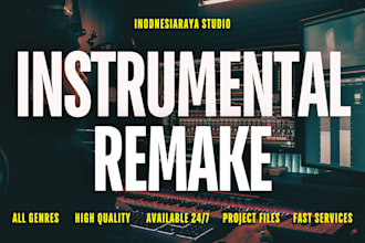 produce backing track, instrumental, remake or recreate song