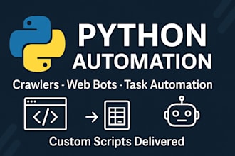 build python web scraper, bot, or automation script