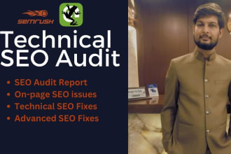 do website SEO audit with screaming frog, semrush, and prepare audit report