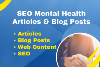 write SEO mental health articles and blog posts that rank and convert