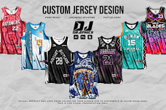 design customized ready to print basketball jersey