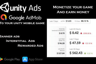 connect admob, and unity ads into your unity android game