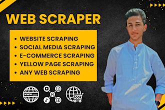do any web scraping, web scraper, yellow pages scraping, amazon scraping