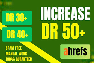 increase DR, domain rating, DR 50 plus