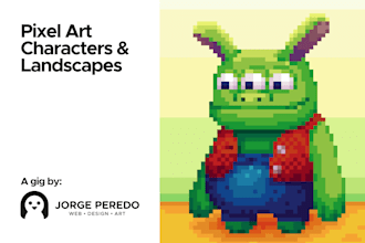 create pixel art characters and landscapes