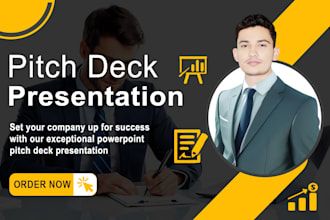design investors pitch deck and business presentations