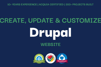 create, update or customize your drupal website