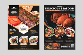 create food menu, food flyer, cafe bakery restaurant