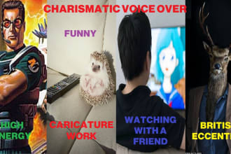 do entertaining and eccentric british voice over styles 500 words for 10 dollars