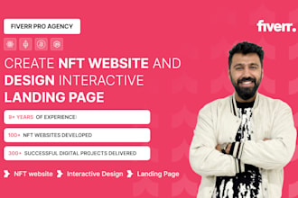 build interactive, modern nft website or nft landing page