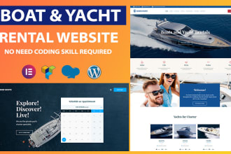 create a boat rental website, yacht rental website using wordpress