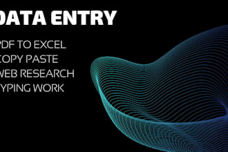 do fastest data entry, copy paste, typing and excel data entry, content writing