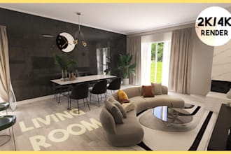 do 3 renders per room