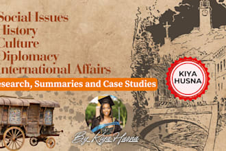 do research and case studies on history and culture