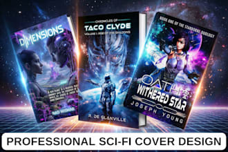 design a professional sci fi fantasy cover for your book
