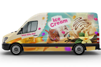 design just attractive food truck wrap