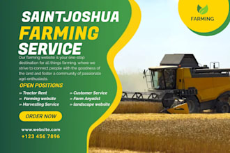 design farming website, agriculture, landscaping , gardening