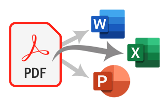 convert pdfs to word, excel, or powerpoint