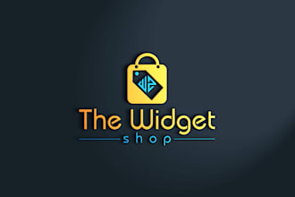 design modern online store website business shop retail logo